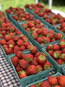 strawberries on table